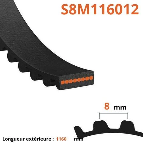 Courroie Coupe Crantée Autoportée Stiga S8M116012